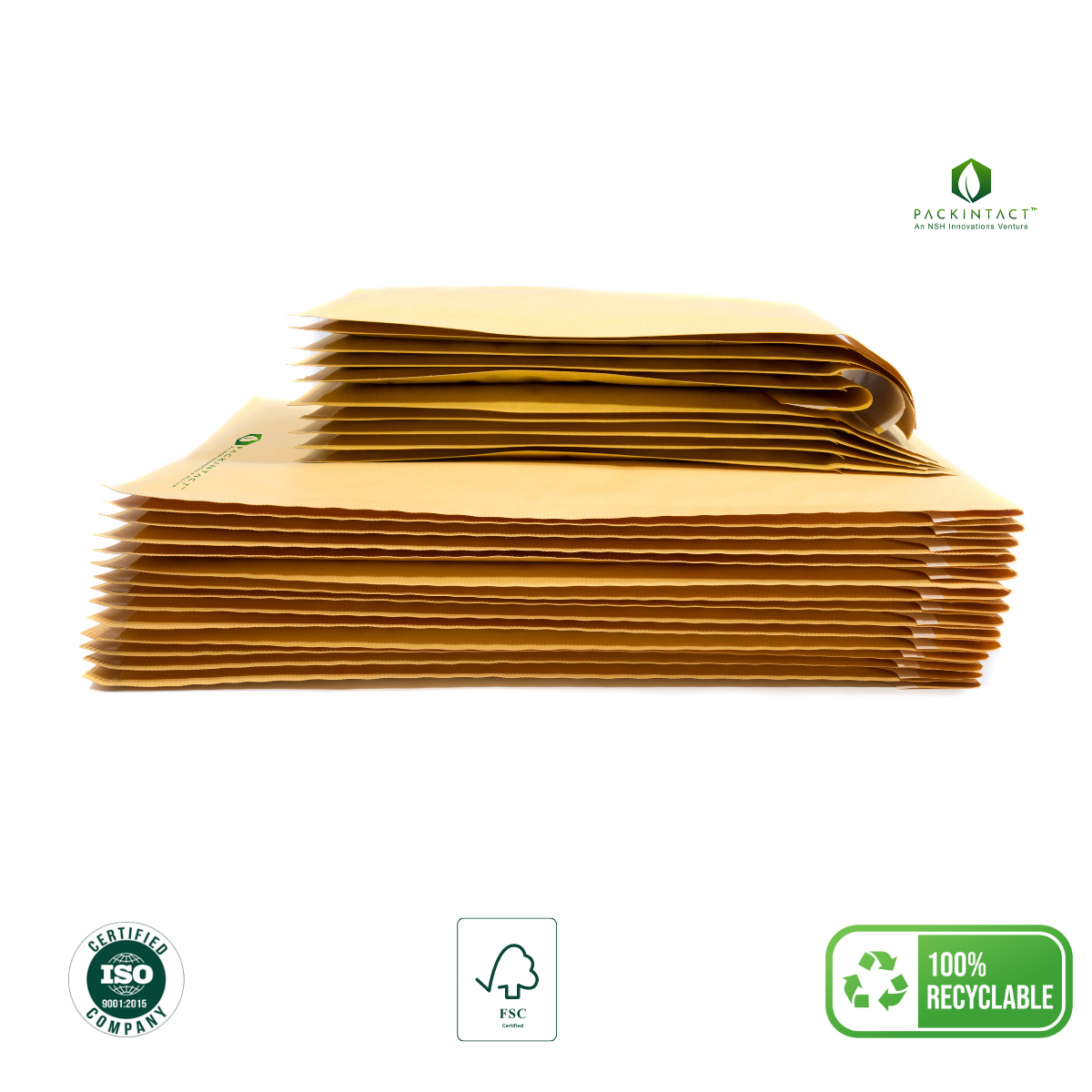 Fully Biodegradable Kraft Paper bag Custom Colored Mailer For Book and Garment Package with Custom Logo