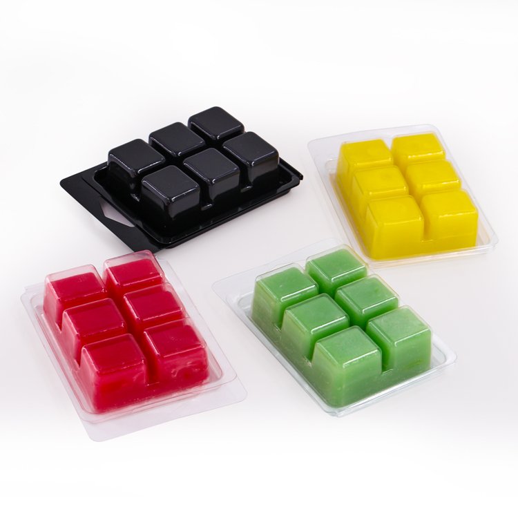 Factory Wholesale plastic transparent packaging box Custom 6 12 packs box for candles Protector