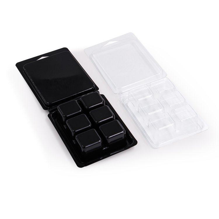 Factory Wholesale plastic transparent packaging box Custom 6 12 packs box for candles Protector