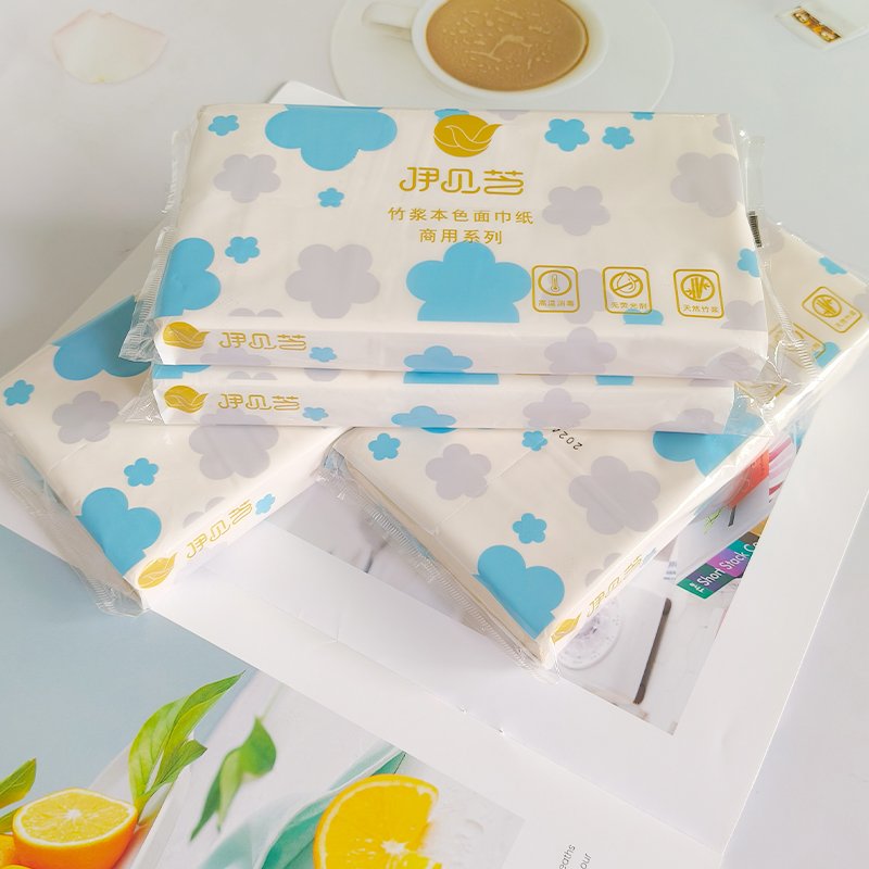 Custom Logo Unbleached Eco Friendly Tissue Paper Bamboo Pulp Soft Pack Pocket Facial Tissue 3ply For Baby