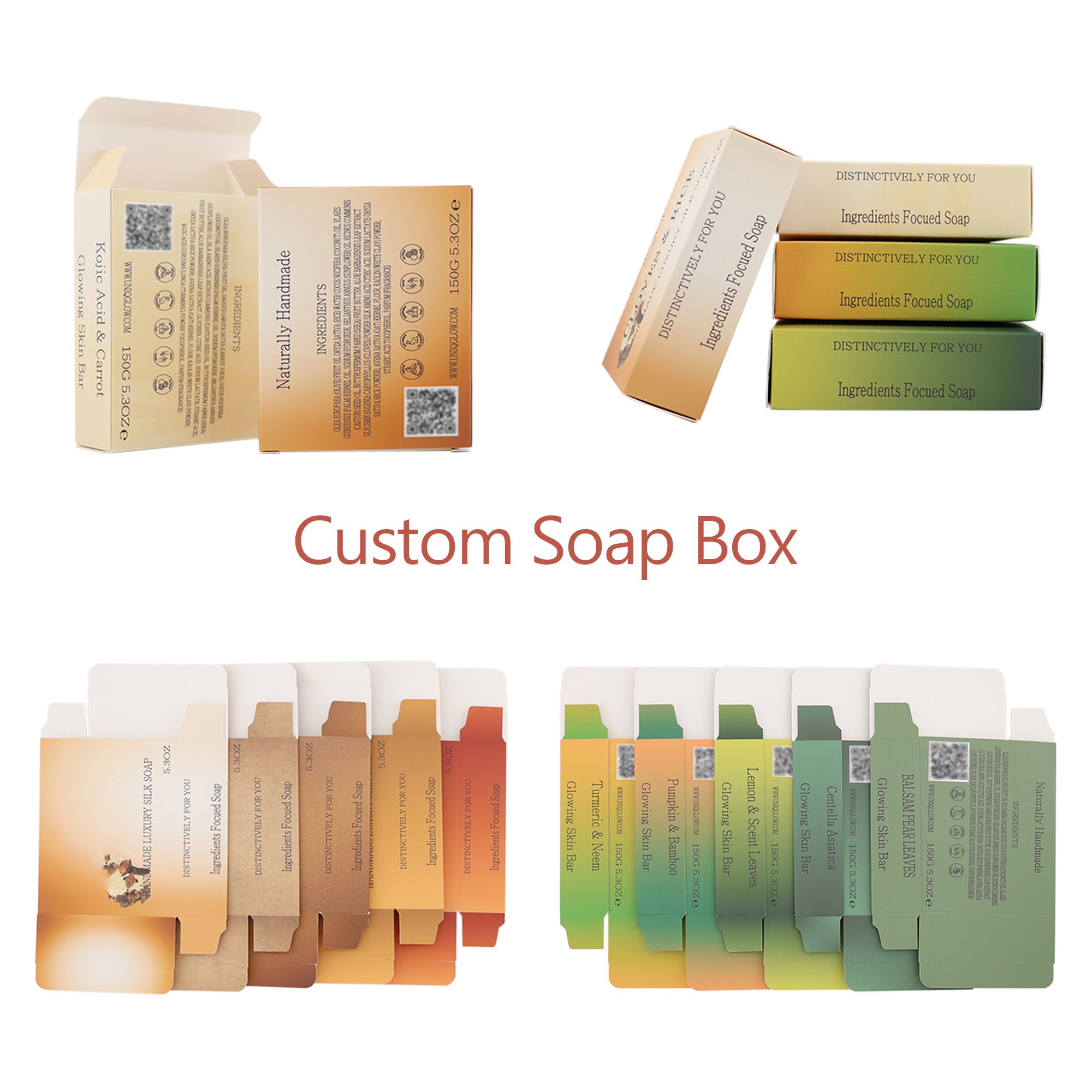 Wholesale Full Colors Custom Printing Recycled Small Handmade Soap Art Paper Box Packaging