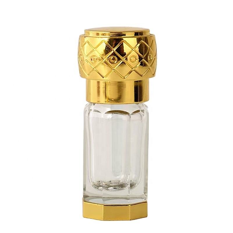 Luxury In Stock 3ml 6ml 12ml Mini Small Roll On Bottle Oil Refillable Glass Perfume Bottle Roller Ball Glass Attar Bottle