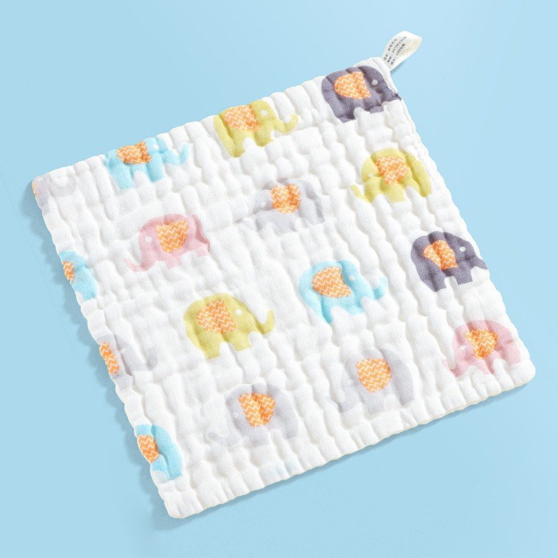 Custom Organic Newborn Baby burp cloths Small Cotton Face Towels Wholesale 6 layers Muslin Baby Washcloth