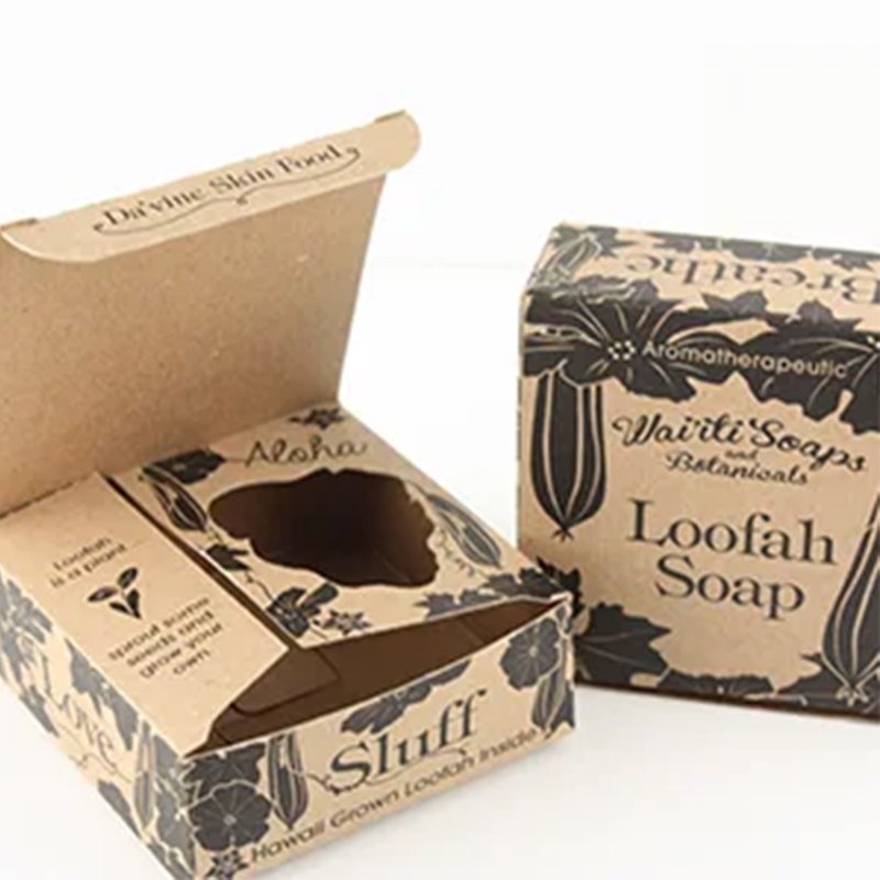 Recyclable Soap Boxes, Gift Soap Boxes with Window Shape for Wrapping Soap Crafting Party Favor