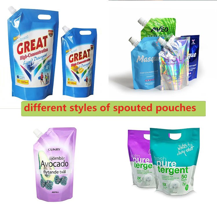 Custom printed eco small travel hand detergent foam dispenser plastic refill shampoo spout pouch soap liquid packaging bag