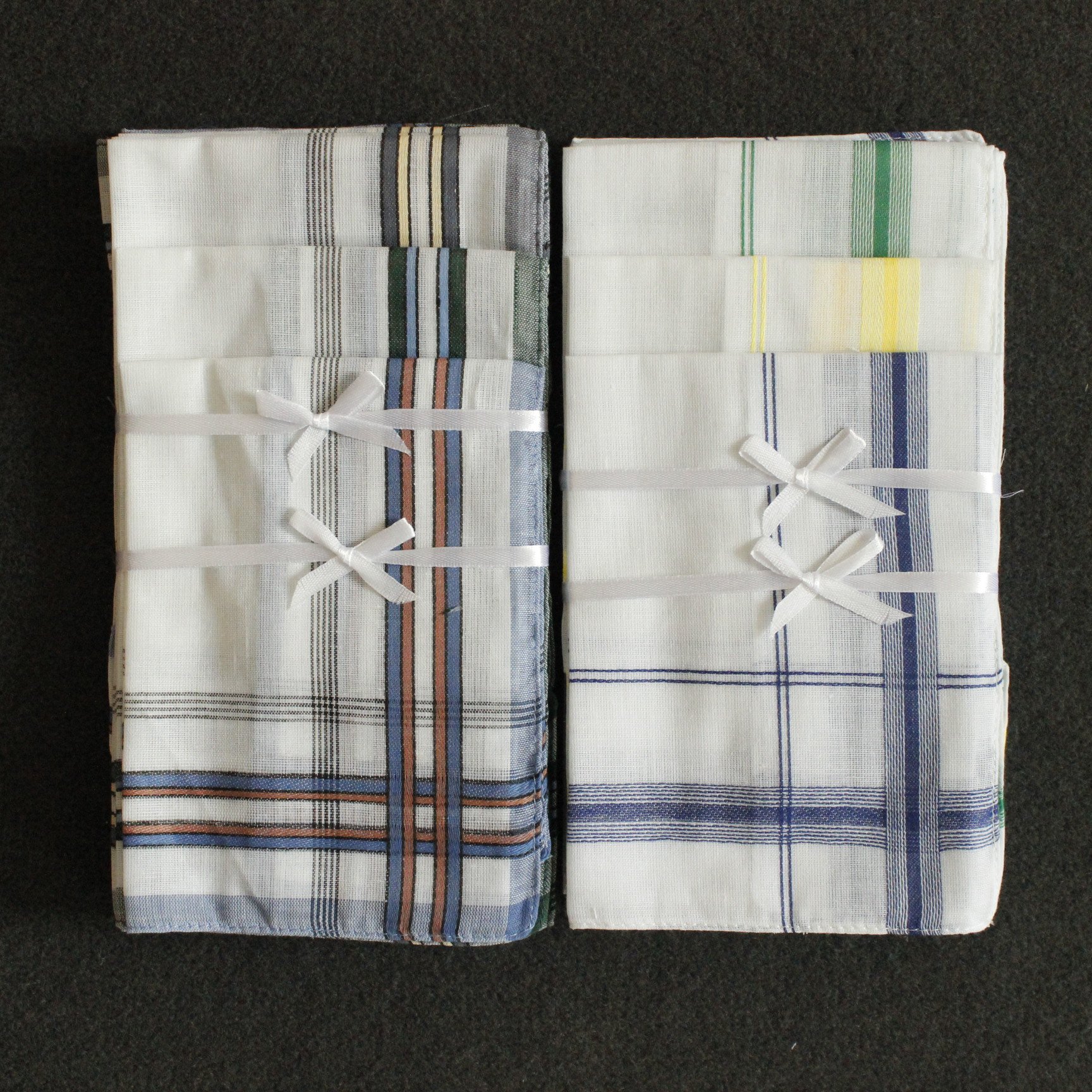 good quality wholesale cheap cotton stripe men's handkerchief