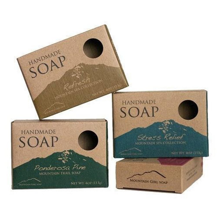 Customized Kraft Paper Handmade Soap Packaging Box Handmade Soap Display Box Customizable Kraft Paper Box
