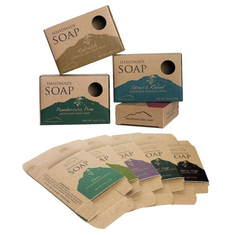 Customized Kraft Paper Handmade Soap Packaging Box Handmade Soap Display Box Customizable Kraft Paper Box