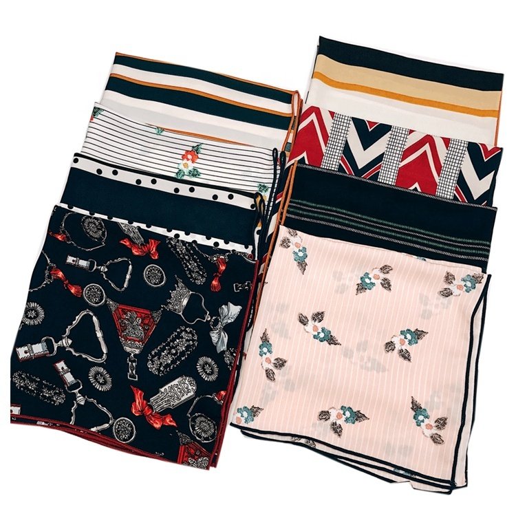 Fashionable Hot Sell Cotton Fabric Embroidered Handkerchief For Wholesale