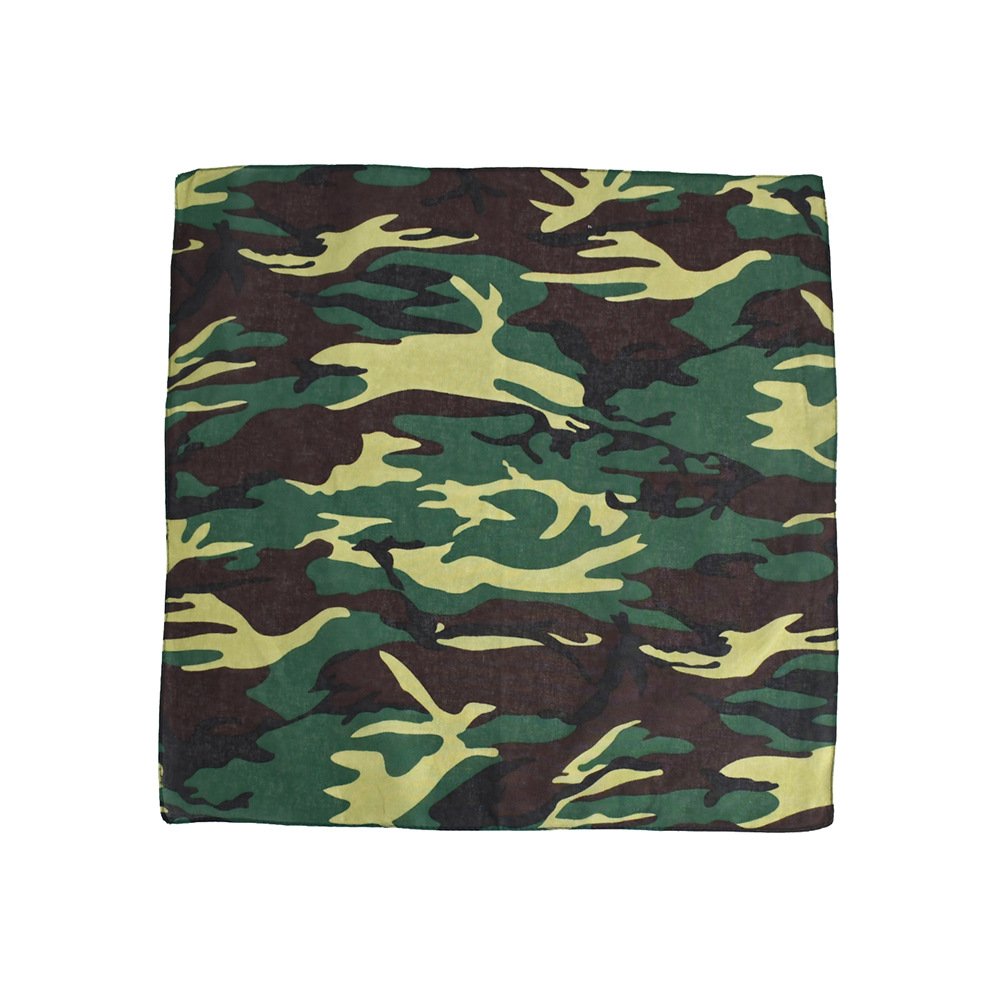 Wholesale Custom Tactical Polyester Cotton Cycling Mask Headscarf Square Scarf Cashew Camouflage Outdoor Sports Handkerchief