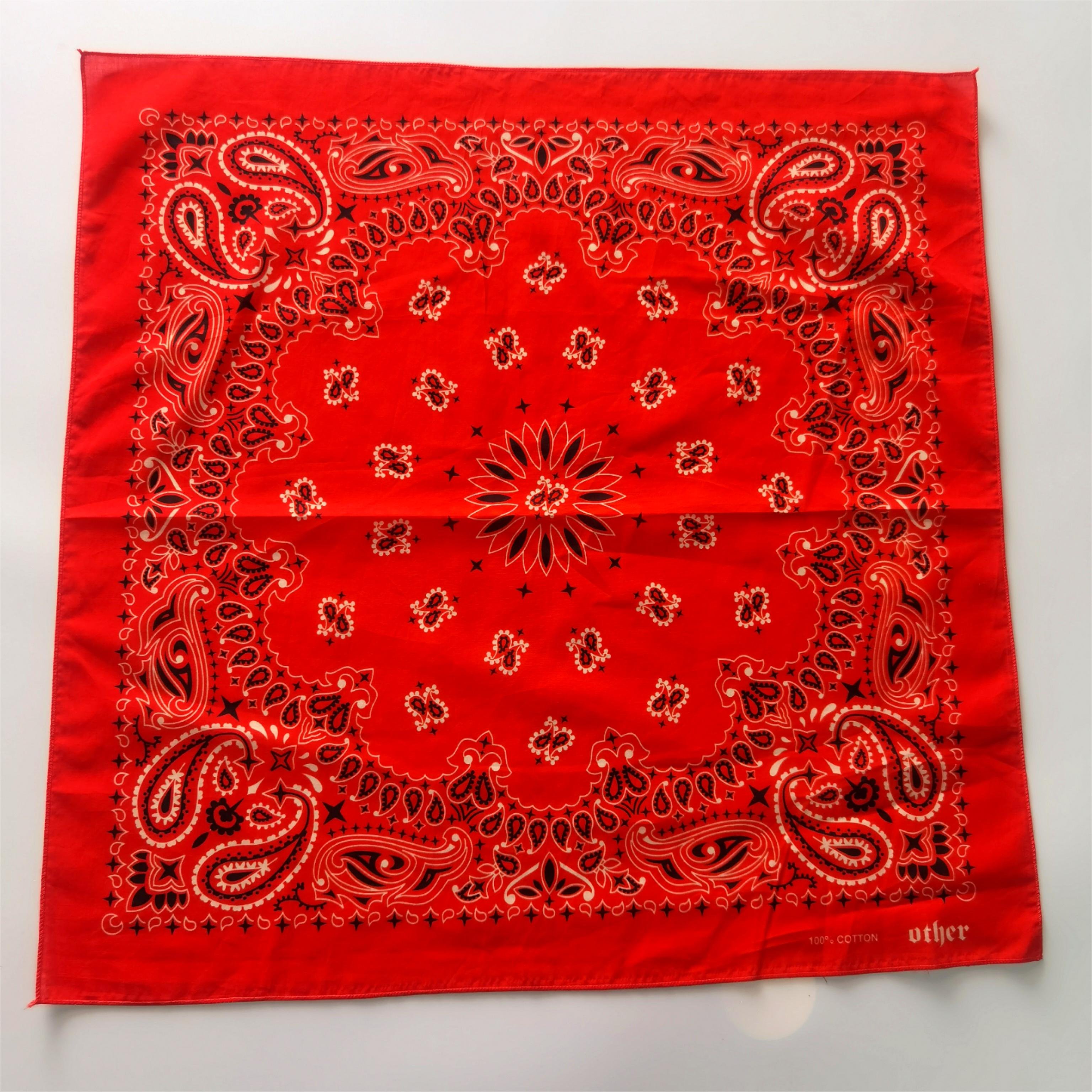 Hiphop Bandana Paisley Pattern Cotton Handkerchief Custom Printed Cotton bandana headwrap