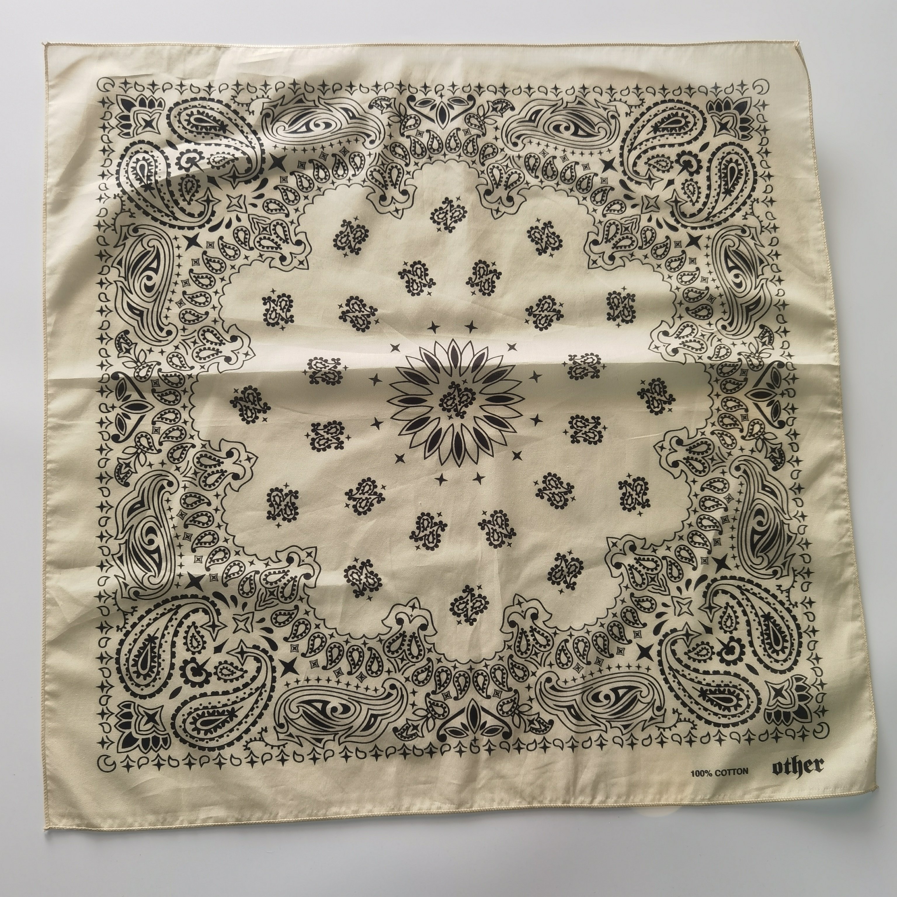 Hiphop Bandana Paisley Pattern Cotton Handkerchief Custom Printed Cotton bandana headwrap