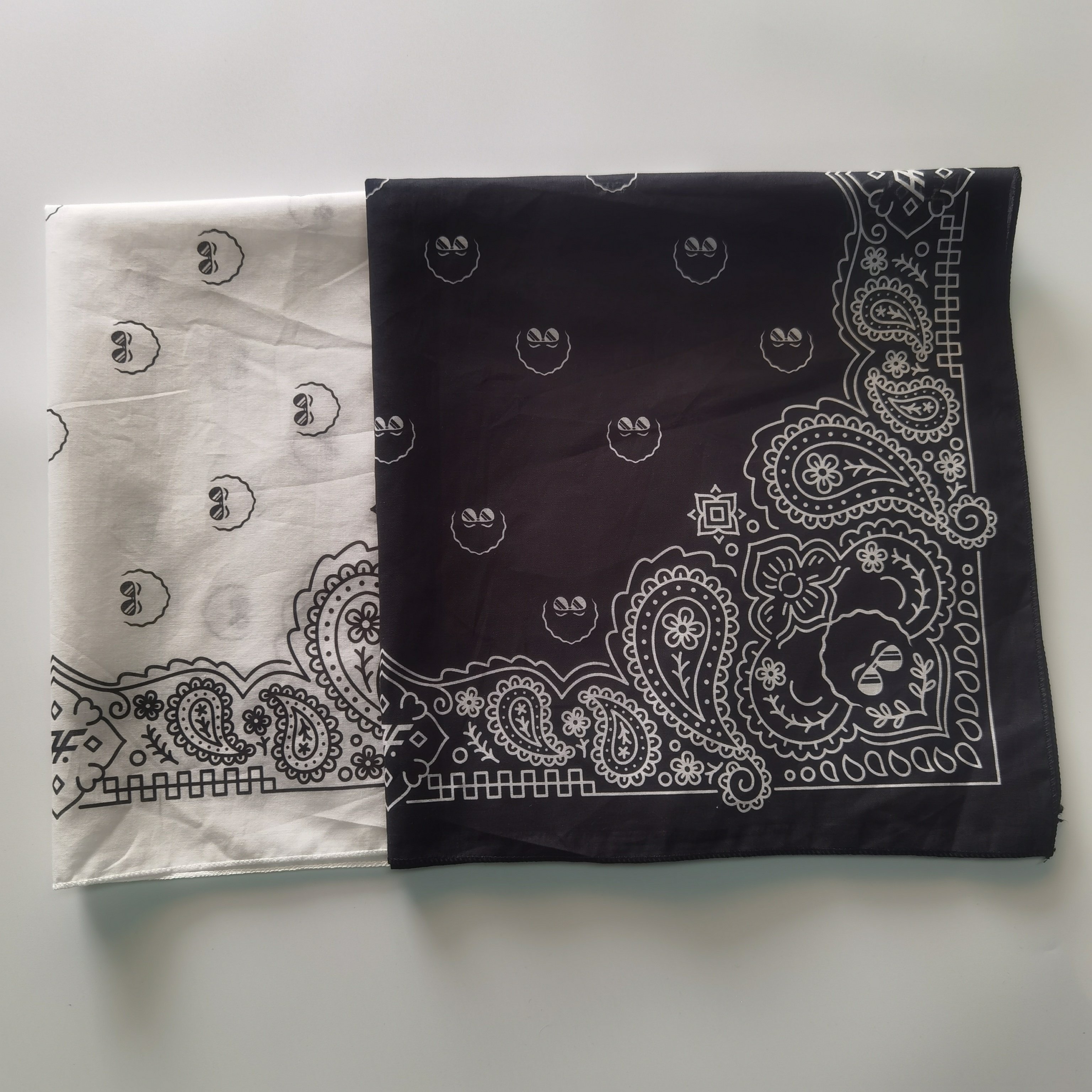 Hiphop Bandana Paisley Pattern Cotton Handkerchief Custom Printed Cotton bandana headwrap