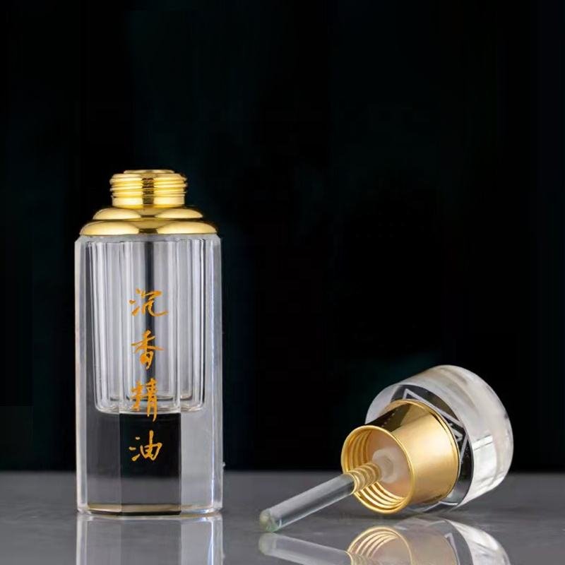 Arabic Custom Coloured Gold 1/3 Oz 6ml 8ml Sample Luxury Arabian Arab Empty Small Mini Perfume Oil Glass Roll On Bottle