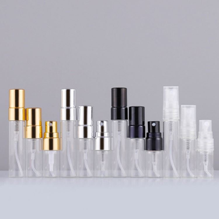 FTS Wholesale Luxury Clear Empty Round Shaped Glass Spray Perfume Bottle