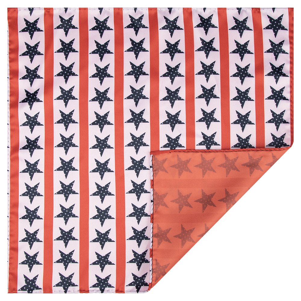 Handkerchief Pocket Square Supplier New Designs American Flag Celebration Silky Handkerchief Hanky Handcrafted in China