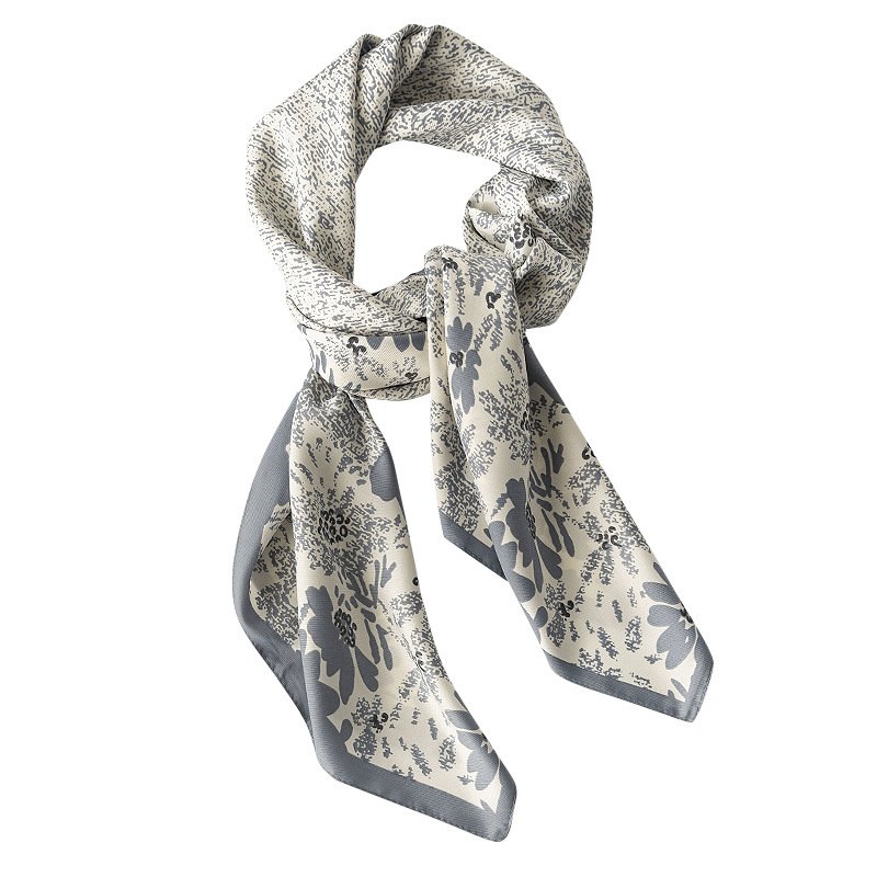 Spring vintage Print Simulation Silk Scarf Women Soft Large Square Scarf Female Elegant Shawl big hijab for summer