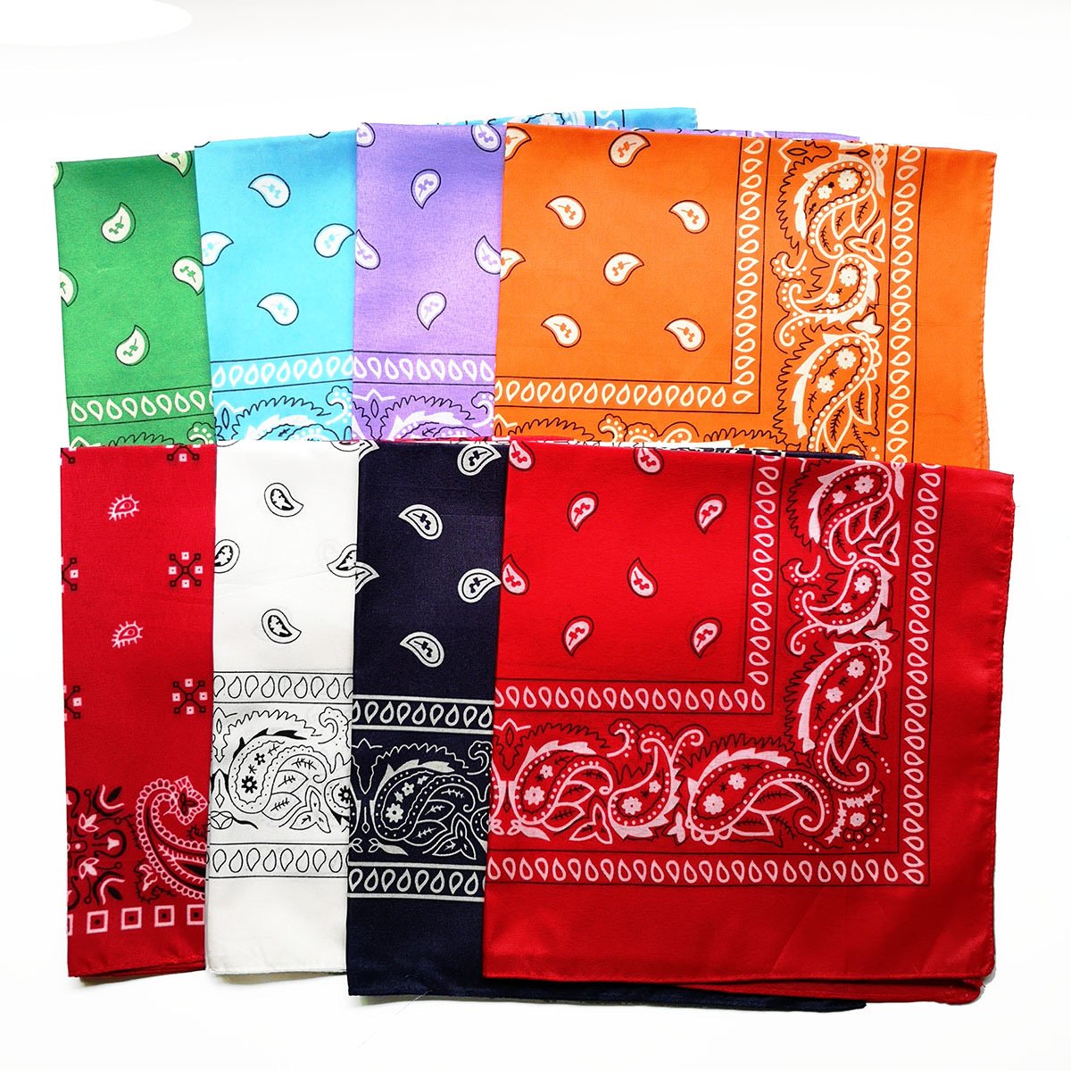 Custom Gradient Bandana Paisley Cotton Handkerchief