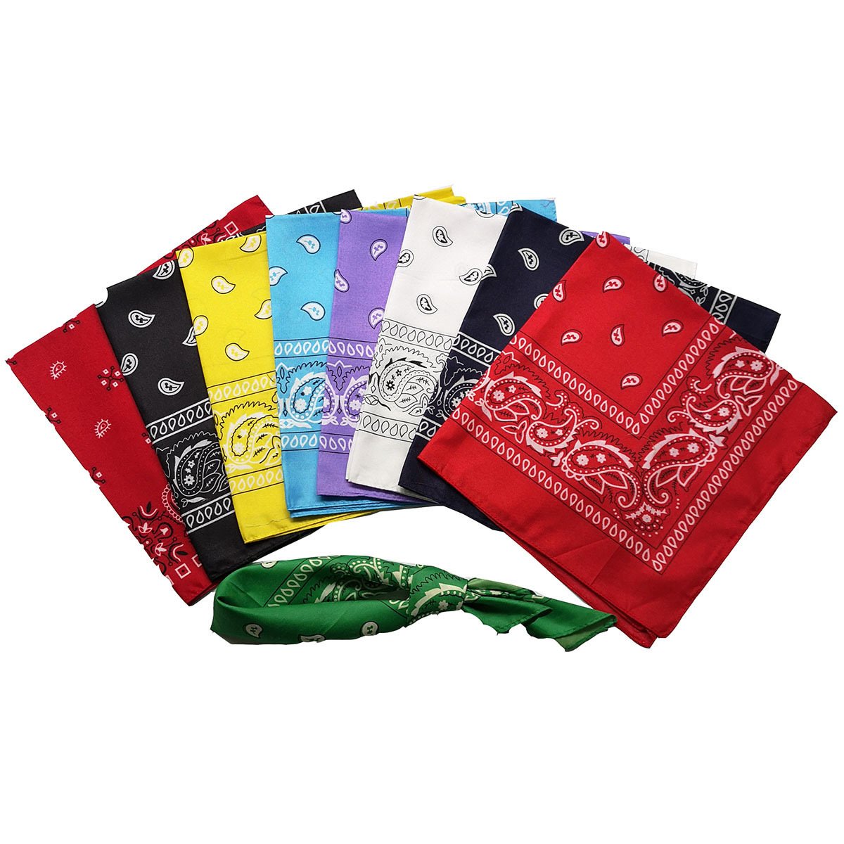 Custom Gradient Bandana Paisley Cotton Handkerchief