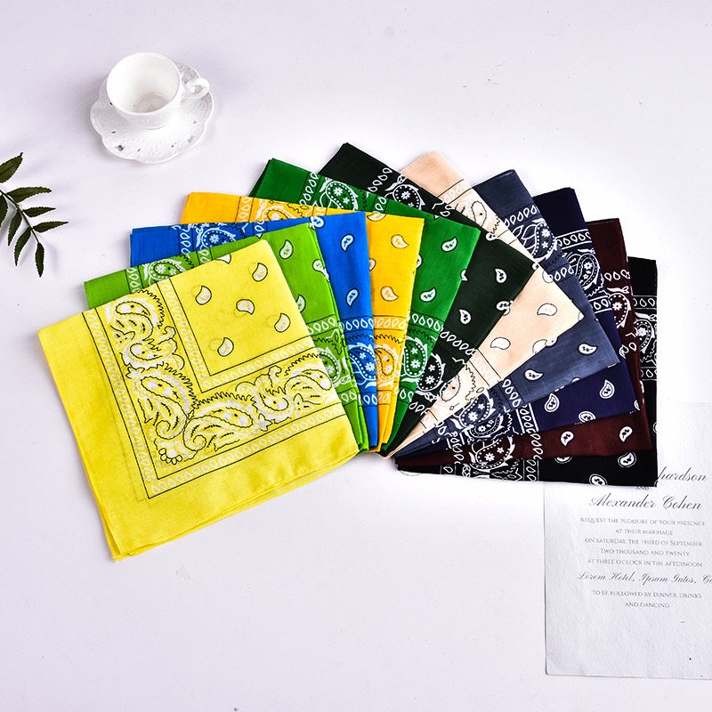 Custom Gradient Bandana Paisley Cotton Handkerchief