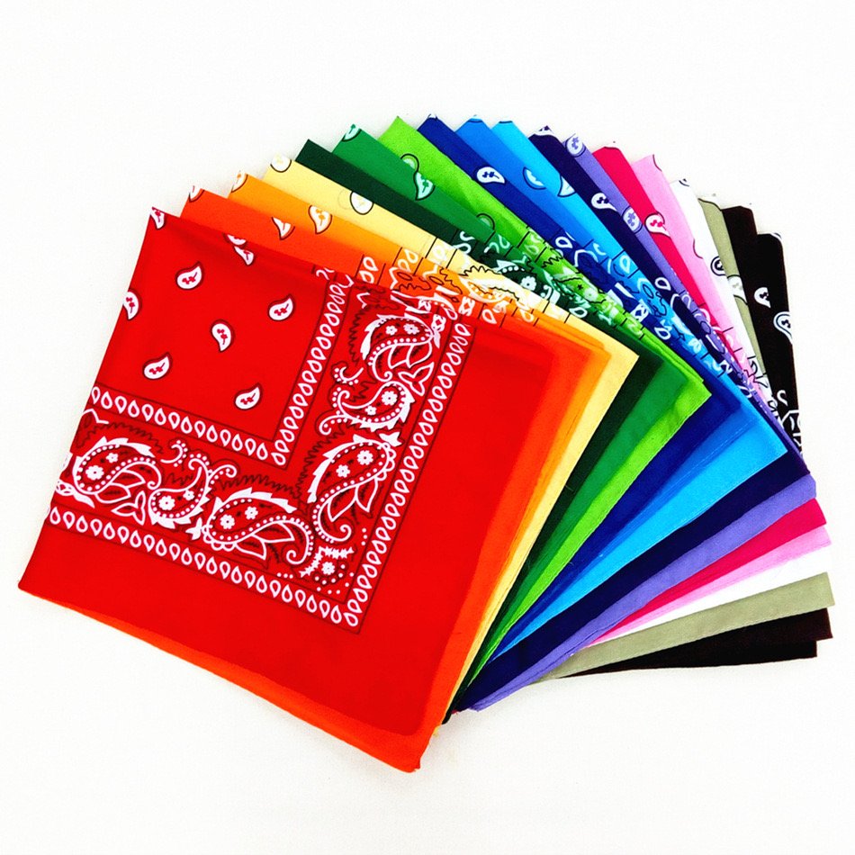Custom Gradient Bandana Paisley Cotton Handkerchief