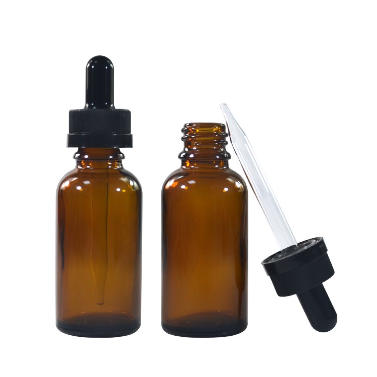 Factory direct sale essential oil packaging 5ml 10ml 15ml 20ml 30ml 50ml100ml clear blue amber glass dropper bottle