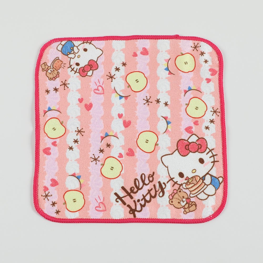 Cartoon design printed wash cloth handkerchief baby kids small square hand soft cotton face towel