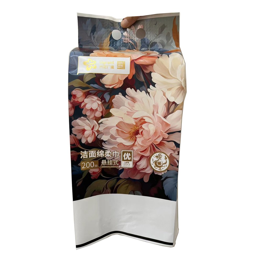 Customized Soft Face Towel Package Custom Almohadilla Sanitaria Facial Tissues Disposable Face Towel Package take out from bot