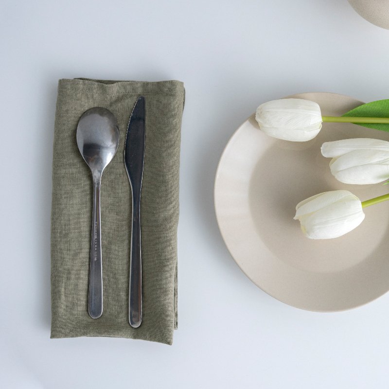 wholesale OEKO-TEX luxury wedding European dinner kitchen handmade hemstitch natural linen table napkin cloth linen handkerchief