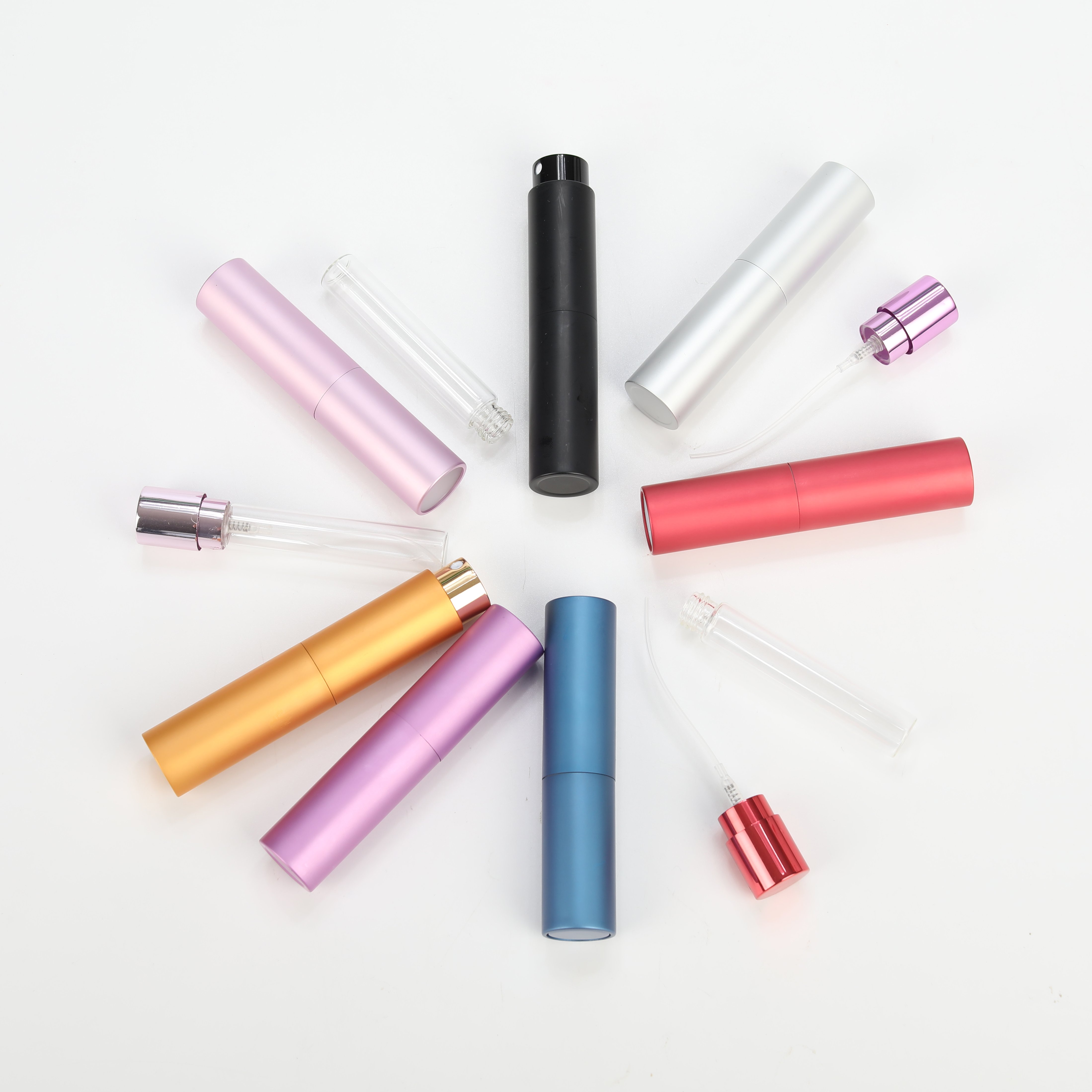 refilling 8ml 10ml mini spray perfume bottle custom LOGO portable perfume atomizer refillable empty perfume bottle with box