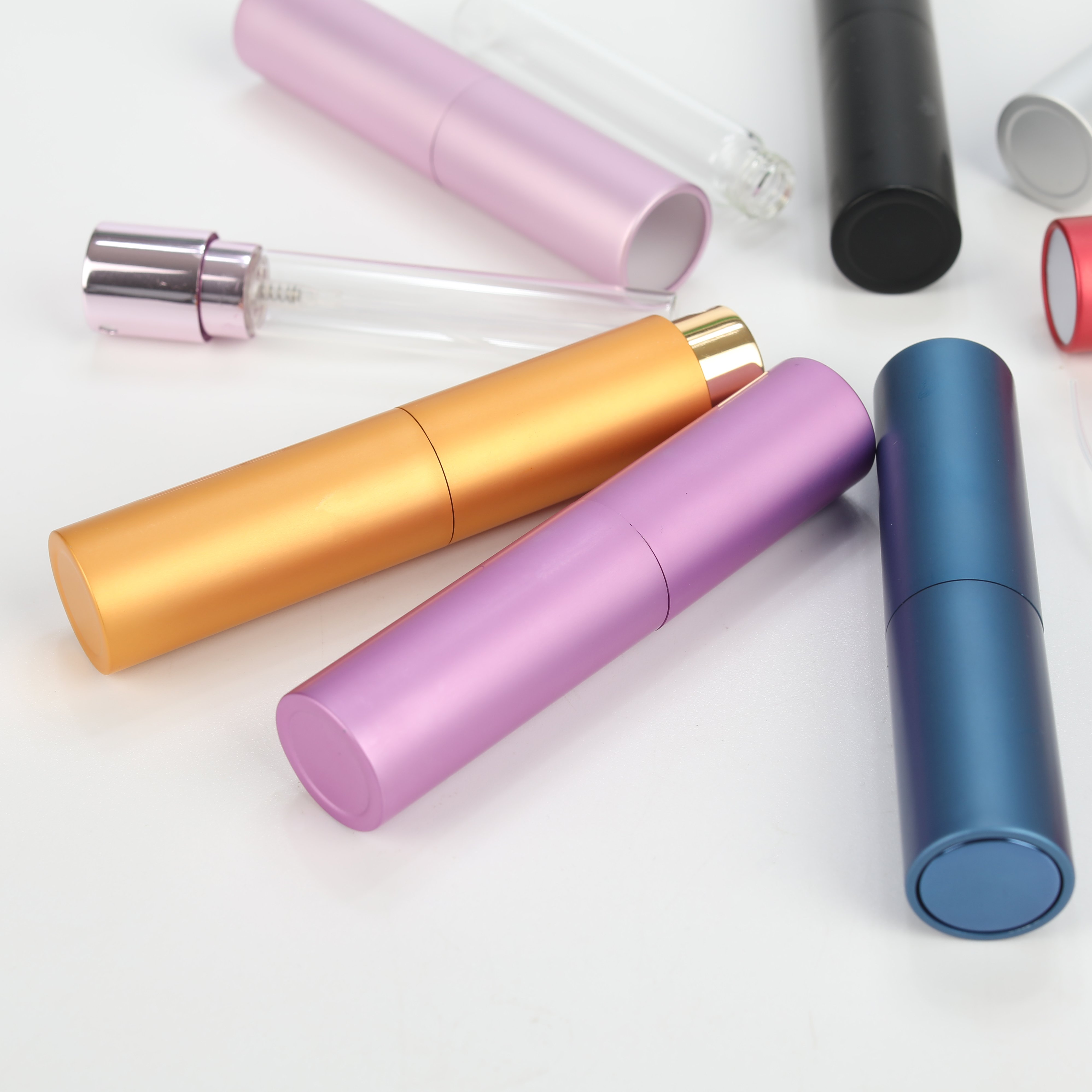 refilling 8ml 10ml mini spray perfume bottle custom LOGO portable perfume atomizer refillable empty perfume bottle with box