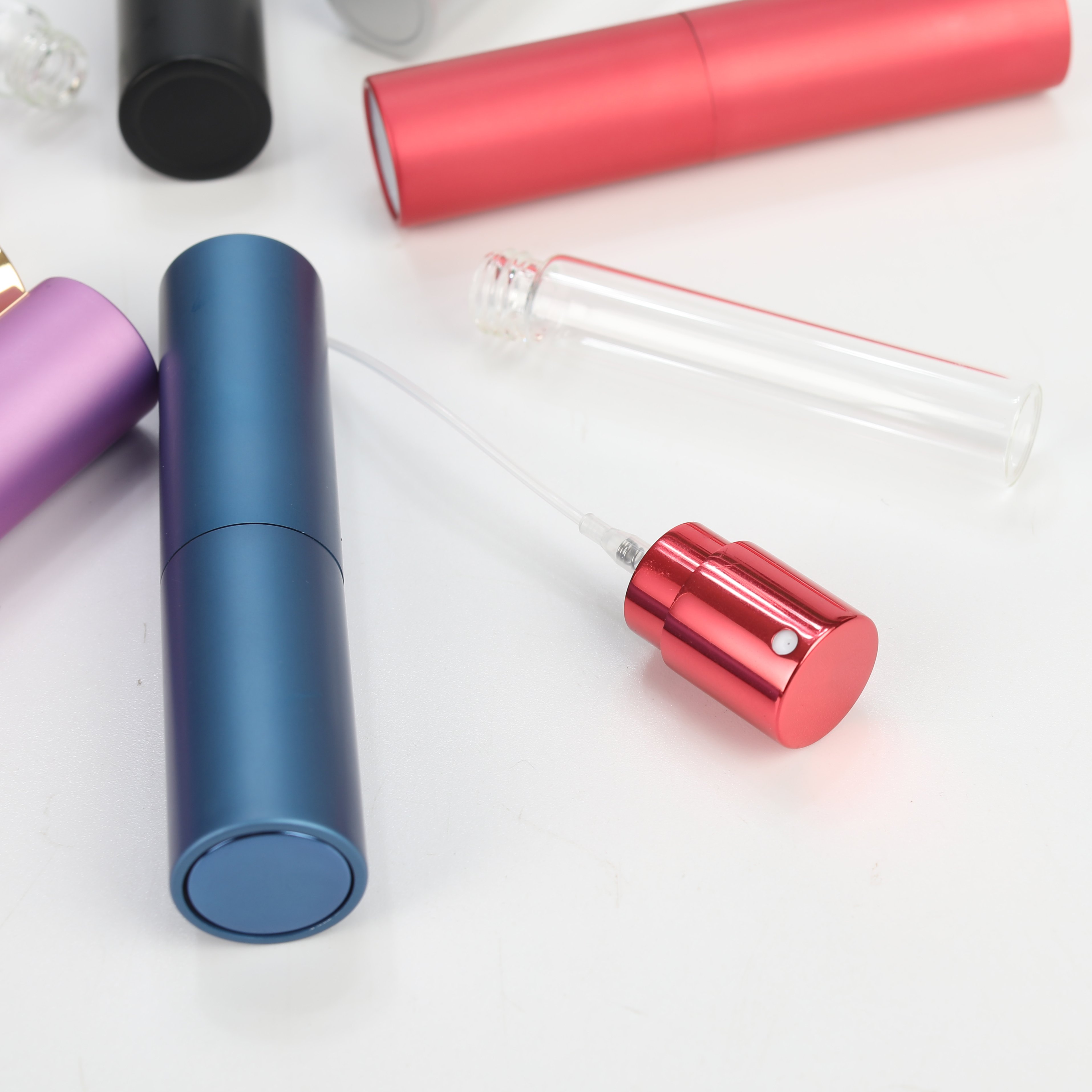 refilling 8ml 10ml mini spray perfume bottle custom LOGO portable perfume atomizer refillable empty perfume bottle with box
