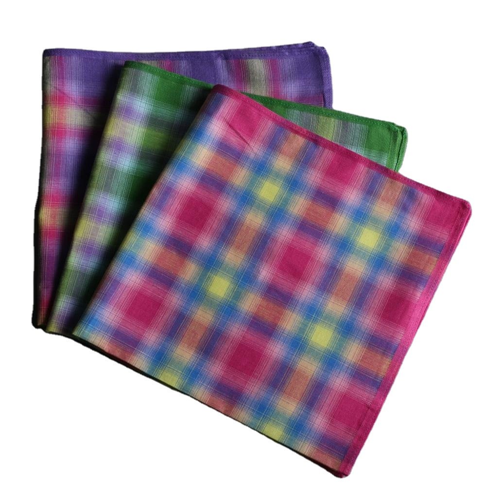 High Quality Ladies Cotton Handkerchief Ladies Lattice Handkerchief