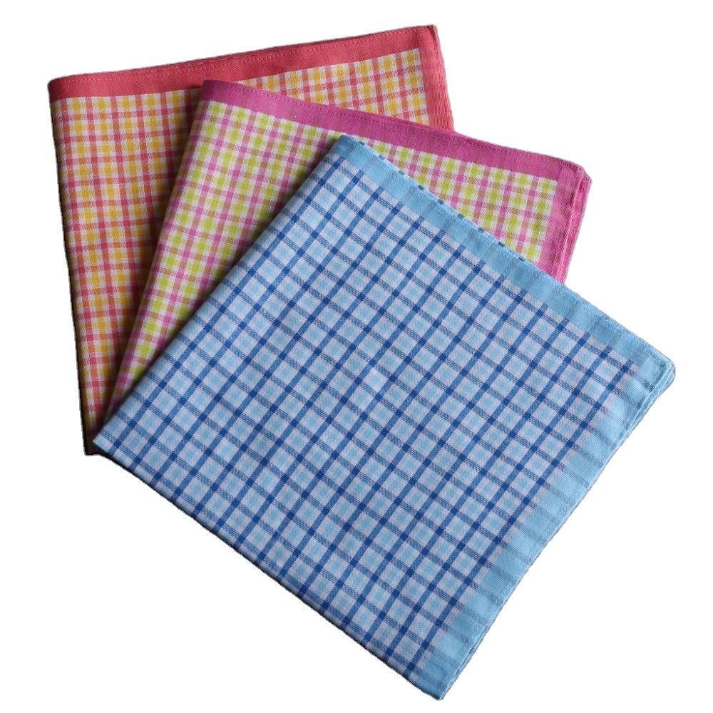 High Quality Ladies Cotton Handkerchief Ladies Lattice Handkerchief