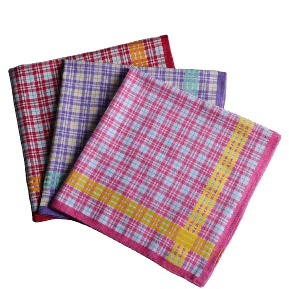 High Quality Ladies Cotton Handkerchief Ladies Lattice Handkerchief