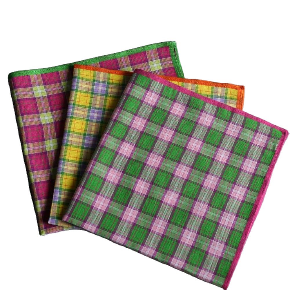 High Quality Ladies Cotton Handkerchief Ladies Lattice Handkerchief