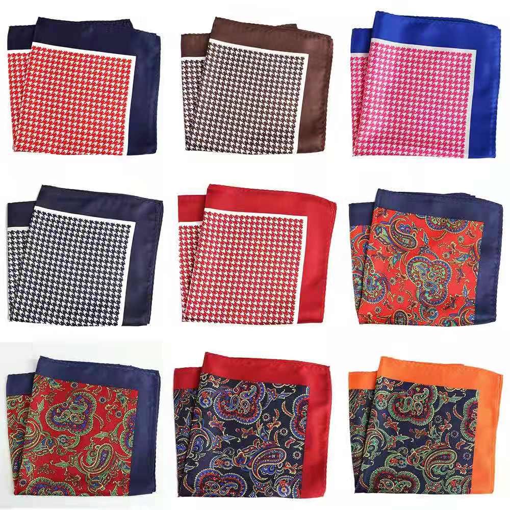 High Quality Polyester pocket square paisley suit handkerchief