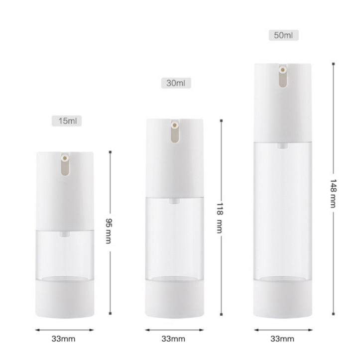 U-type 15/30/50ML lotion vacuum bottle pressure cosmetic sub packaging plastic bottle essential oil bottle
