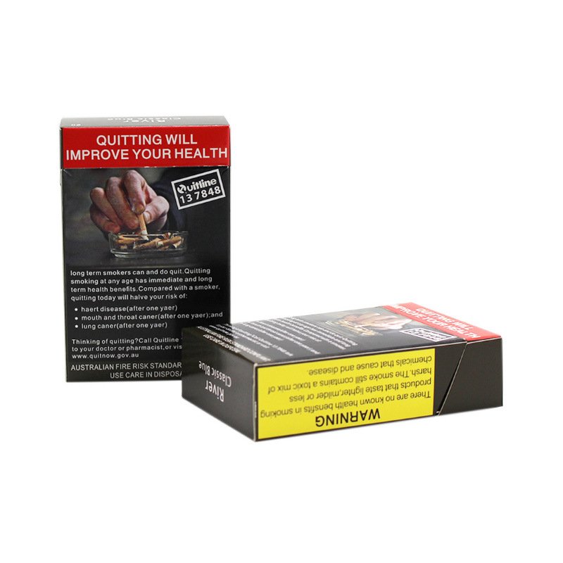 KULICA Unique High Quality Black Cigarette Flip Boxes Customized Logo Cigarette Box Packaging