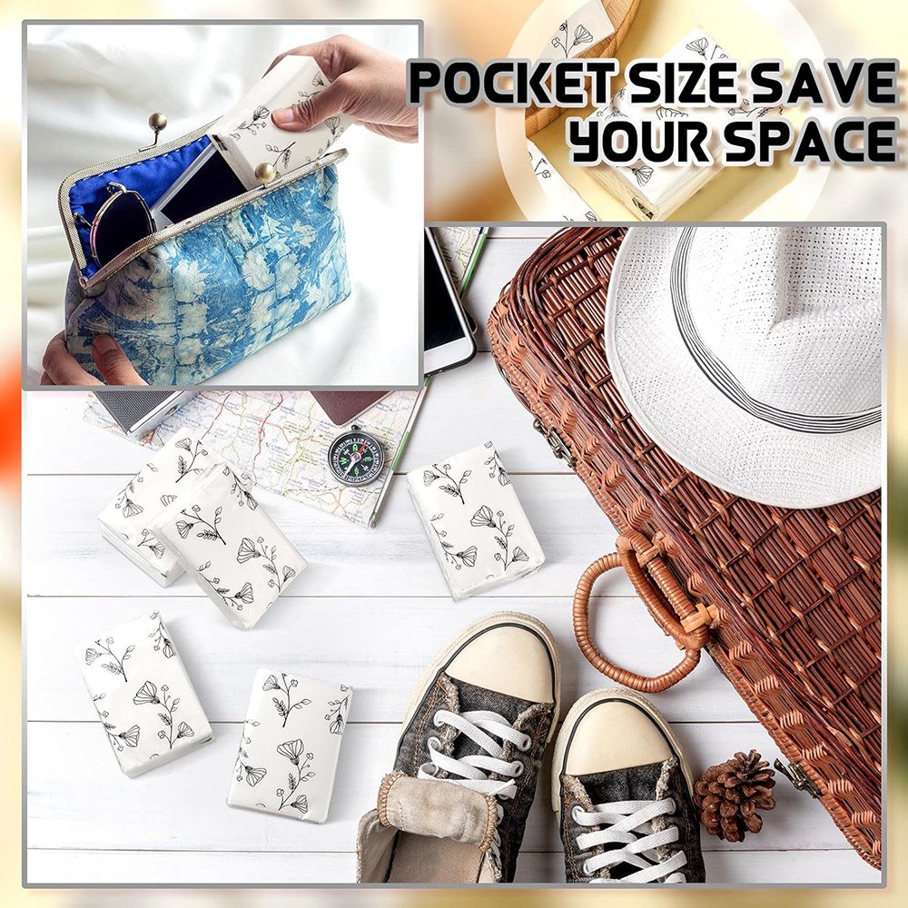 Lingyi Pocket Pack, Small Pack Facial Tissue, White Facial Tissue