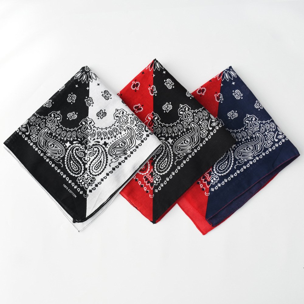 Customized Fashion Cotton Multifunction Square Sport Headwear Bandana With Logo Custom Printed Cotton bandana