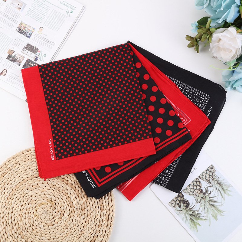 Customized Fashion Cotton Multifunction Square Sport Headwear Bandana With Logo Custom Printed Cotton bandana