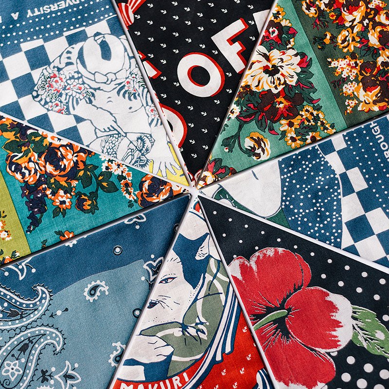 custom satin bandana printed classic logo cotton bandana custom design multifunctional colourful satin bandana for men