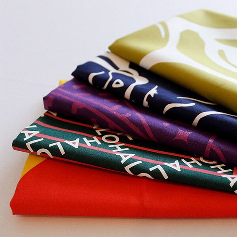 custom satin bandana printed classic logo cotton bandana custom design multifunctional colourful satin bandana for men