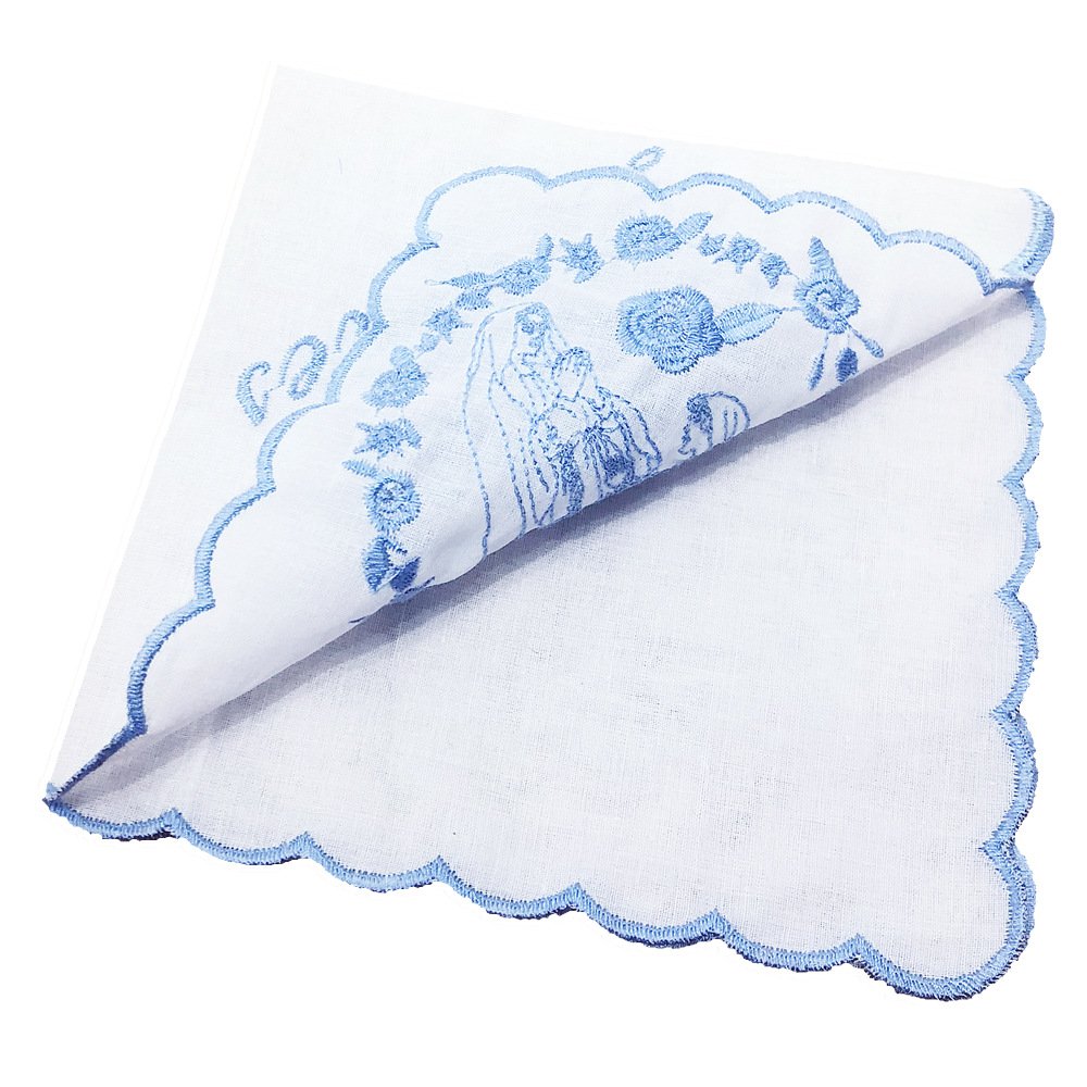 Embroidered Wedding Handkerchiefs Happy Tears Wedding Handkerchiefs with Lace Edges for Wedding Day Bride