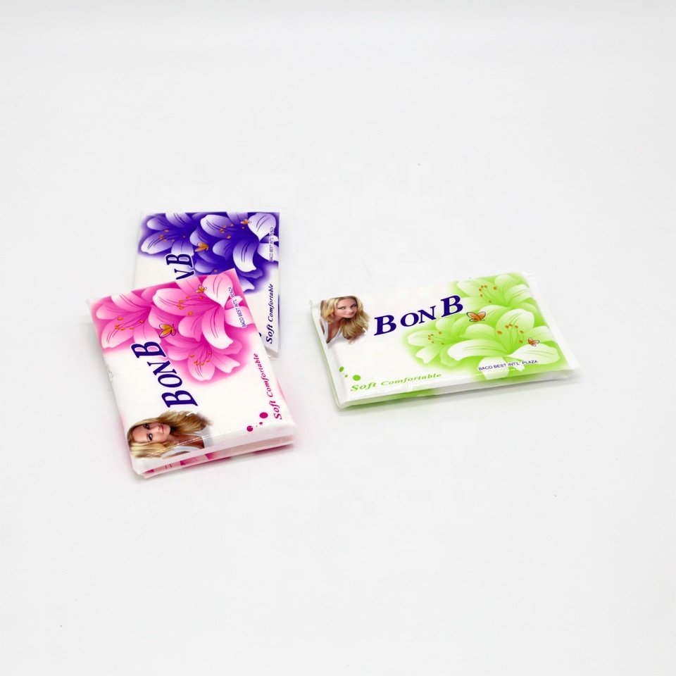 Cheap Soft Portable Handkerchief Wholesale 1/2/3/4 Ply Customized Cleaning Mini Facial Pocket Tissue Paper