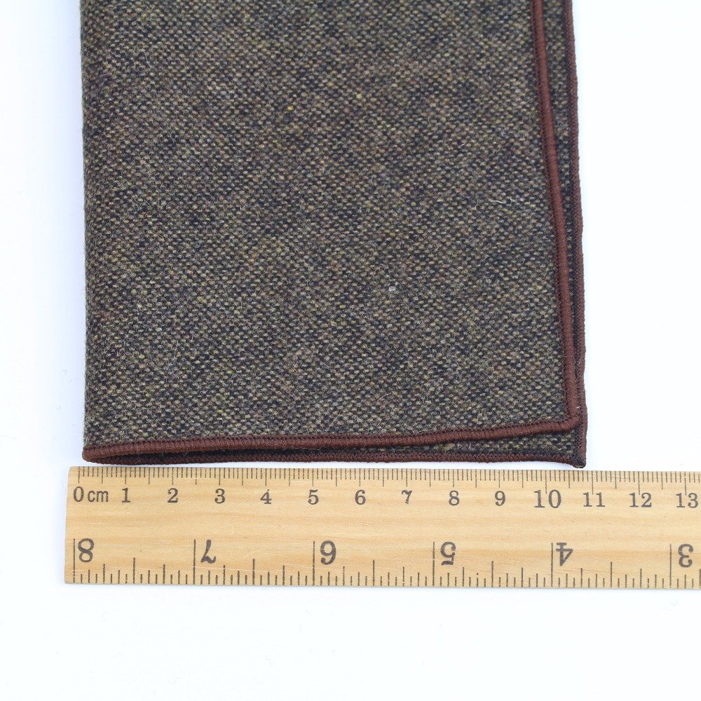 High Quality Wool Cotton Pocket Square Skinny Handkerchief Narrow Solid Color Slim Clothing Accessories