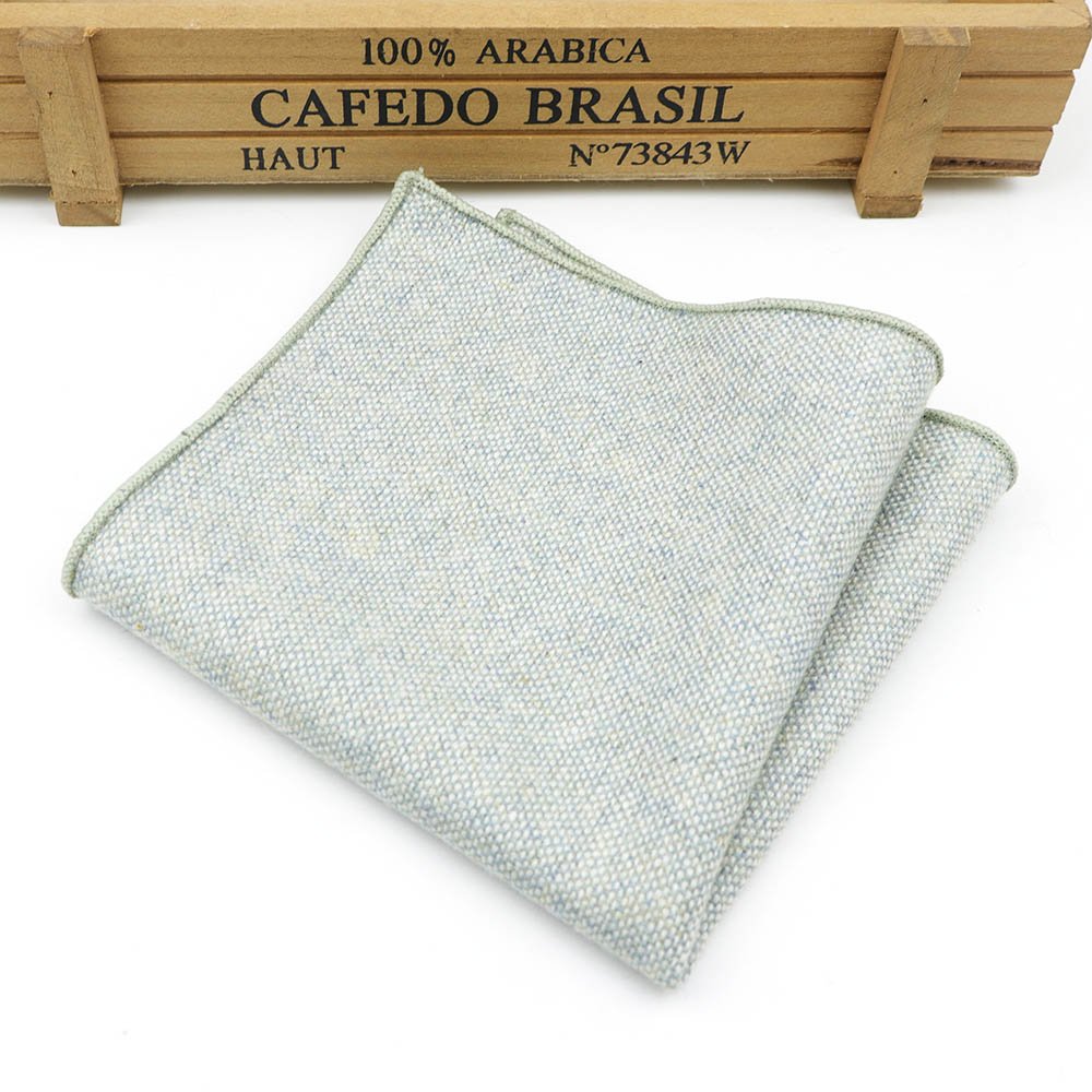 High Quality Wool Cotton Pocket Square Skinny Handkerchief Narrow Solid Color Slim Clothing Accessories