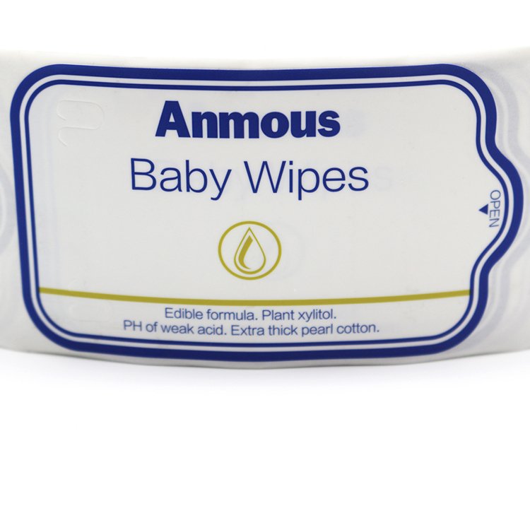 Manufacturer Custom Supplier Printing Hot Sold Waterproof Self Adhesive Baby Wet Wipe Sticker Packaging Labels
