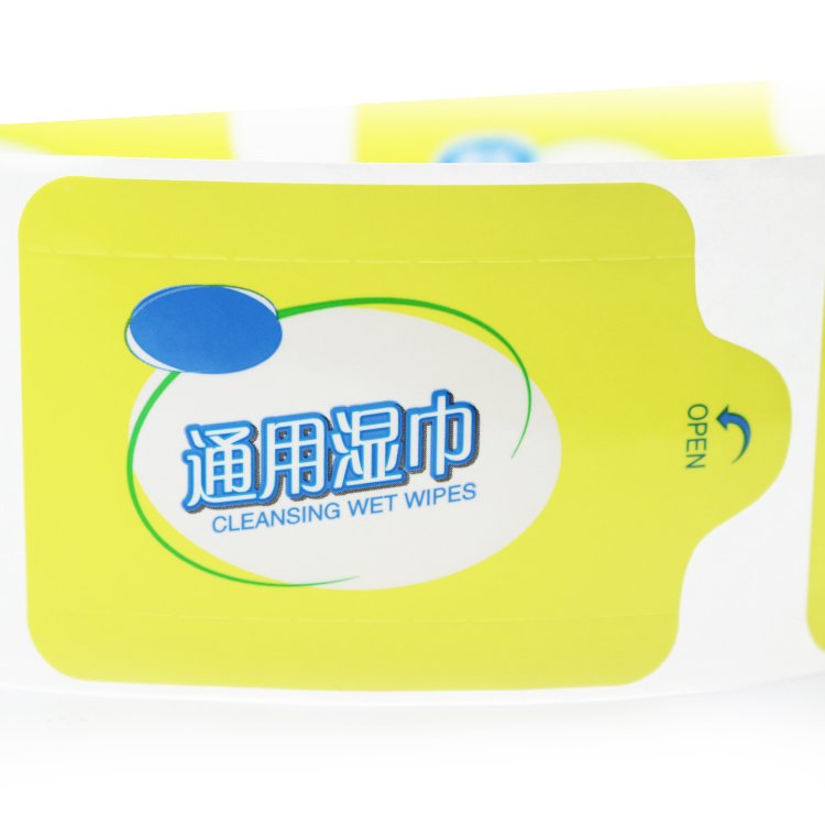 Manufacturer Custom Supplier Printing Hot Sold Waterproof Self Adhesive Baby Wet Wipe Sticker Packaging Labels